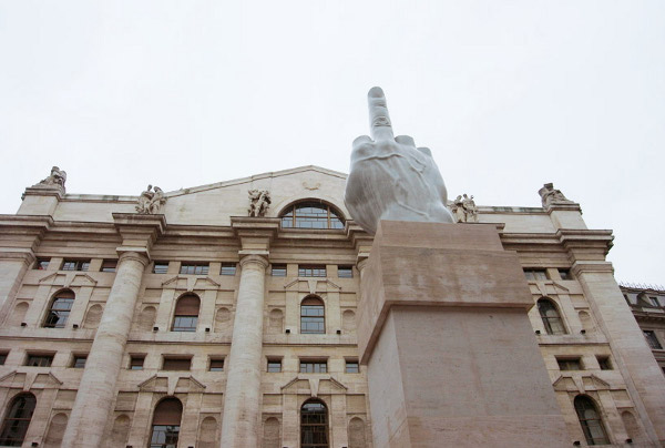 Maurizio Cattelan Middle Finger Statue 4