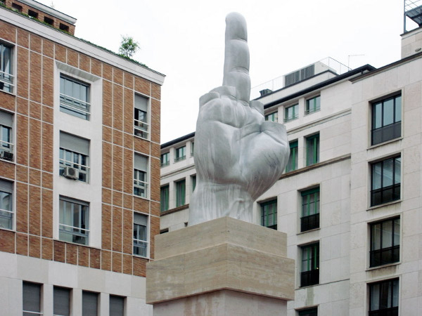 Maurizio Cattelan Middle Finger Statue 5