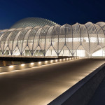 Florida Polytechnic University by Santiago Calatrava - twilight approach