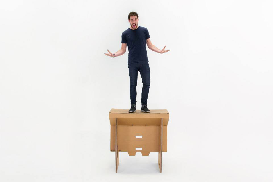 Refold Cardboard Standing Desk 3