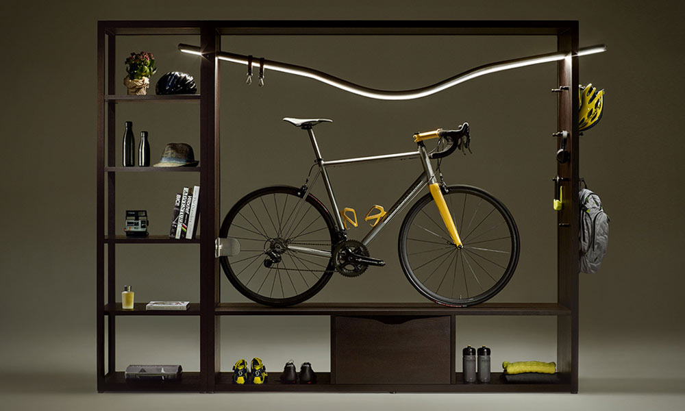 bike rack with shelf