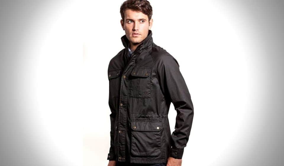 mens fitted wax jacket