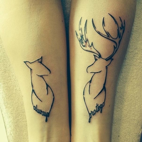 Deer Couples Tattoo