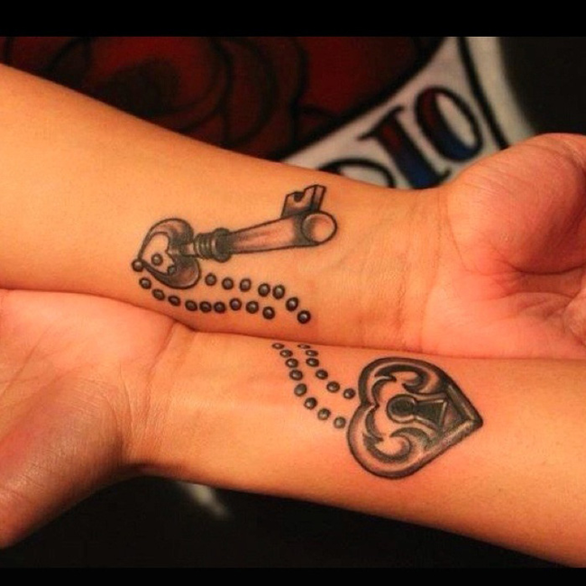 Lock and Key - couple tattoo