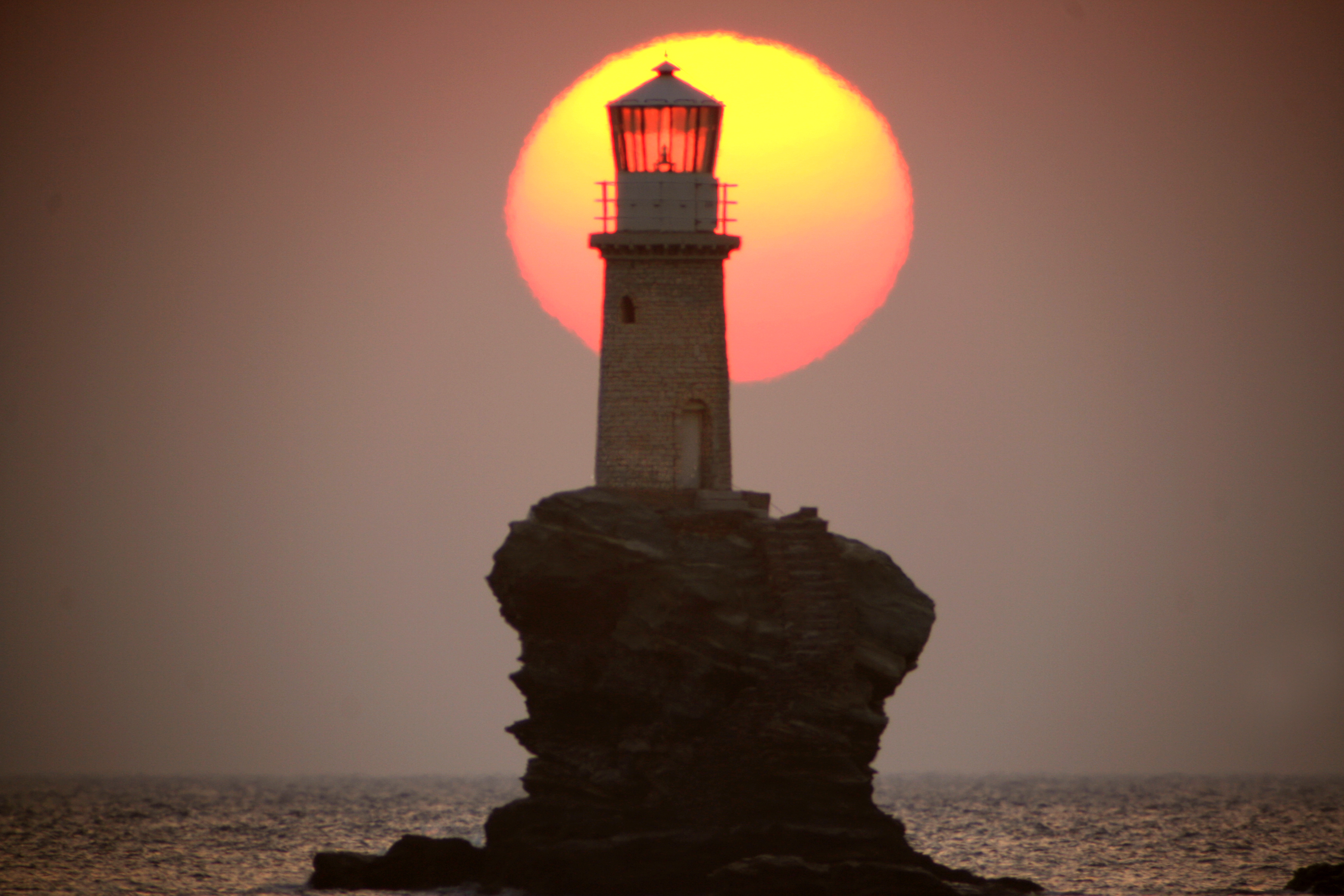 Tourlitis Lighthouse Photograh by Evangelos Stephanou