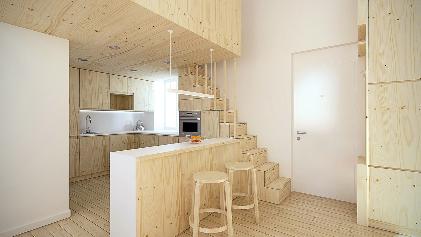 loft in wood - micro apartment
