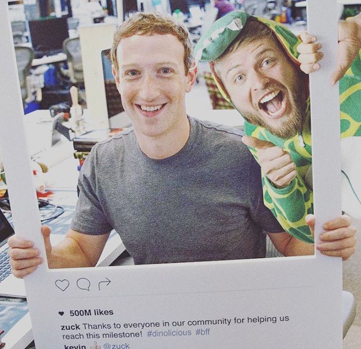 Valentino with Mark Zuckerberg