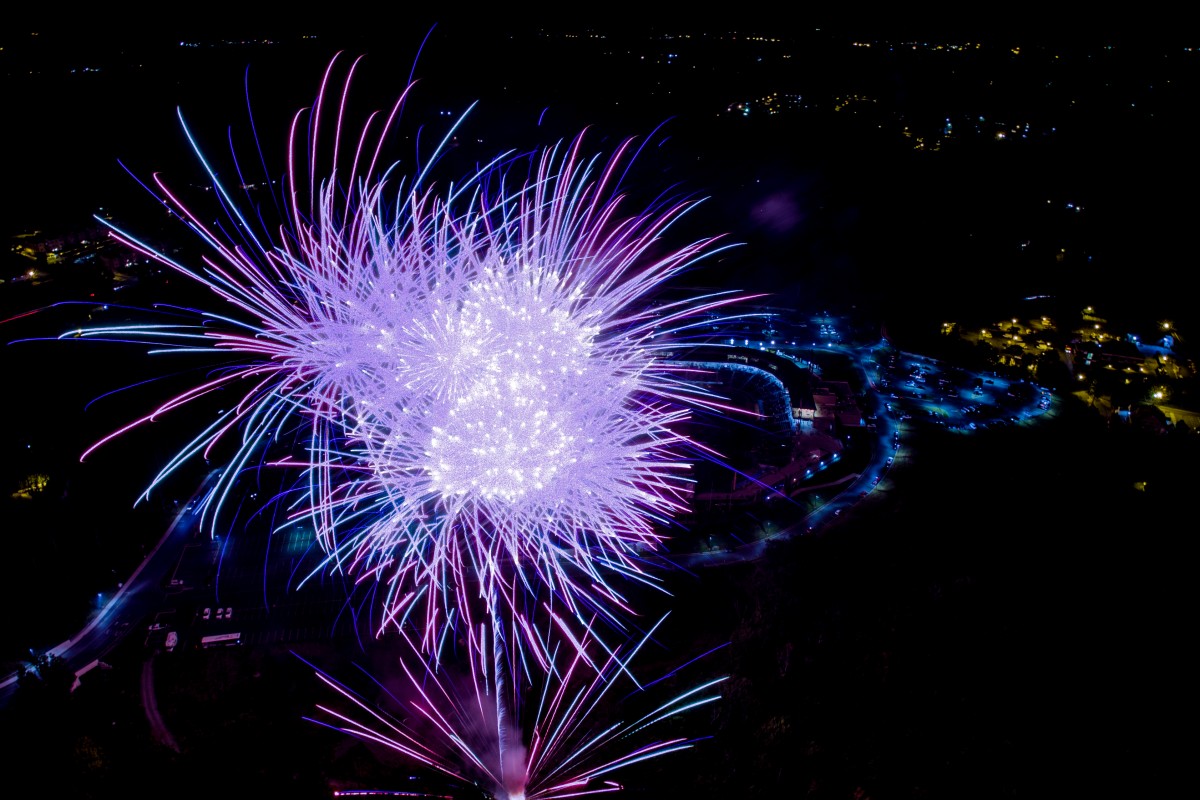 Fireworks - drone photo