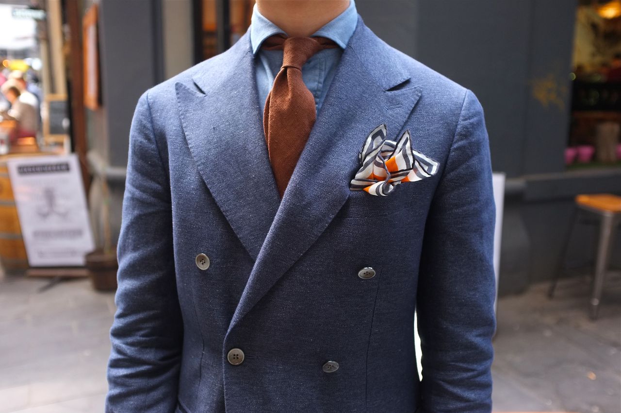 Pocket Square - double breasted suit