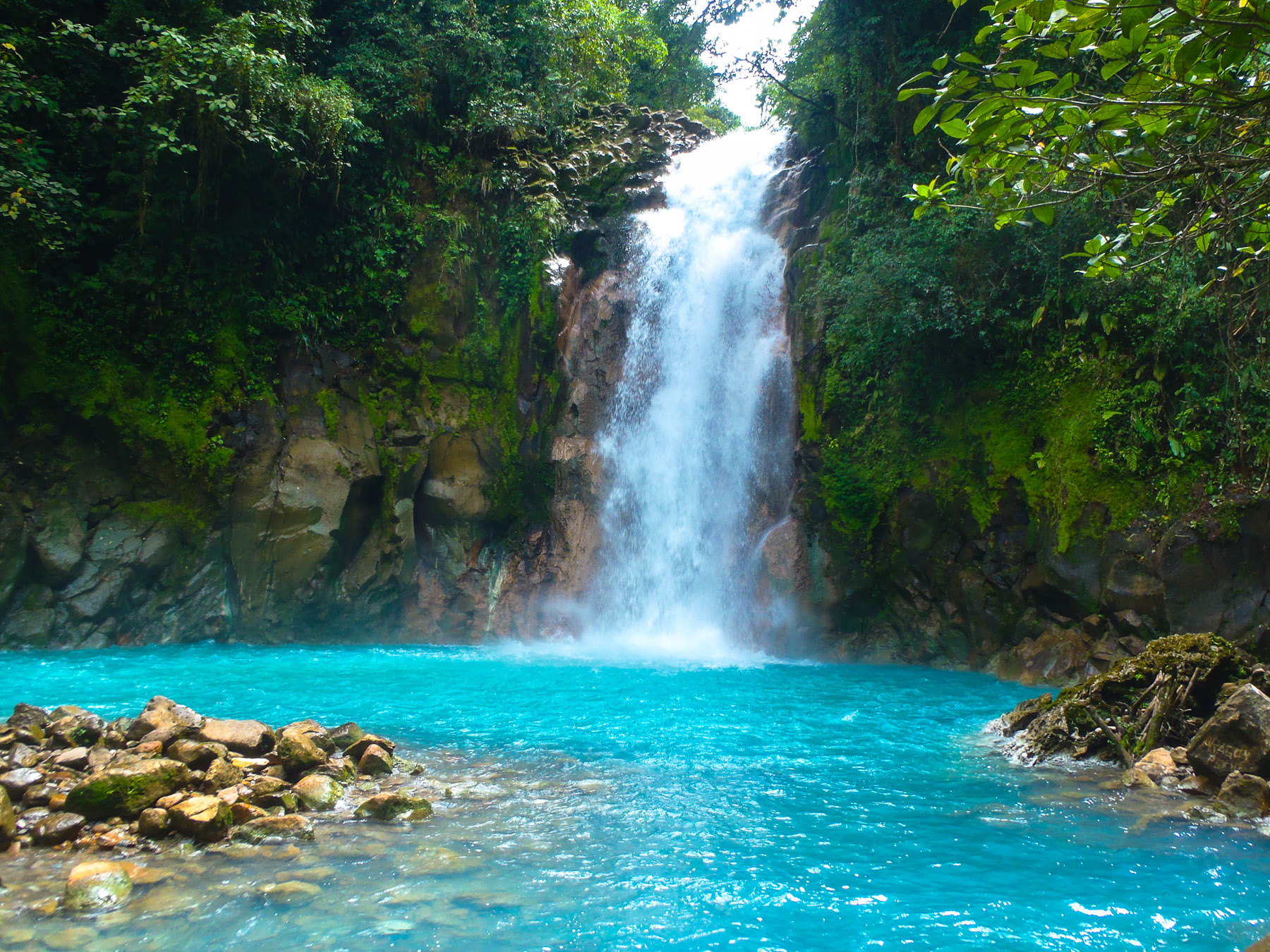 Rio Celeste River Waterfall, Costa Rica - secret swimming hole