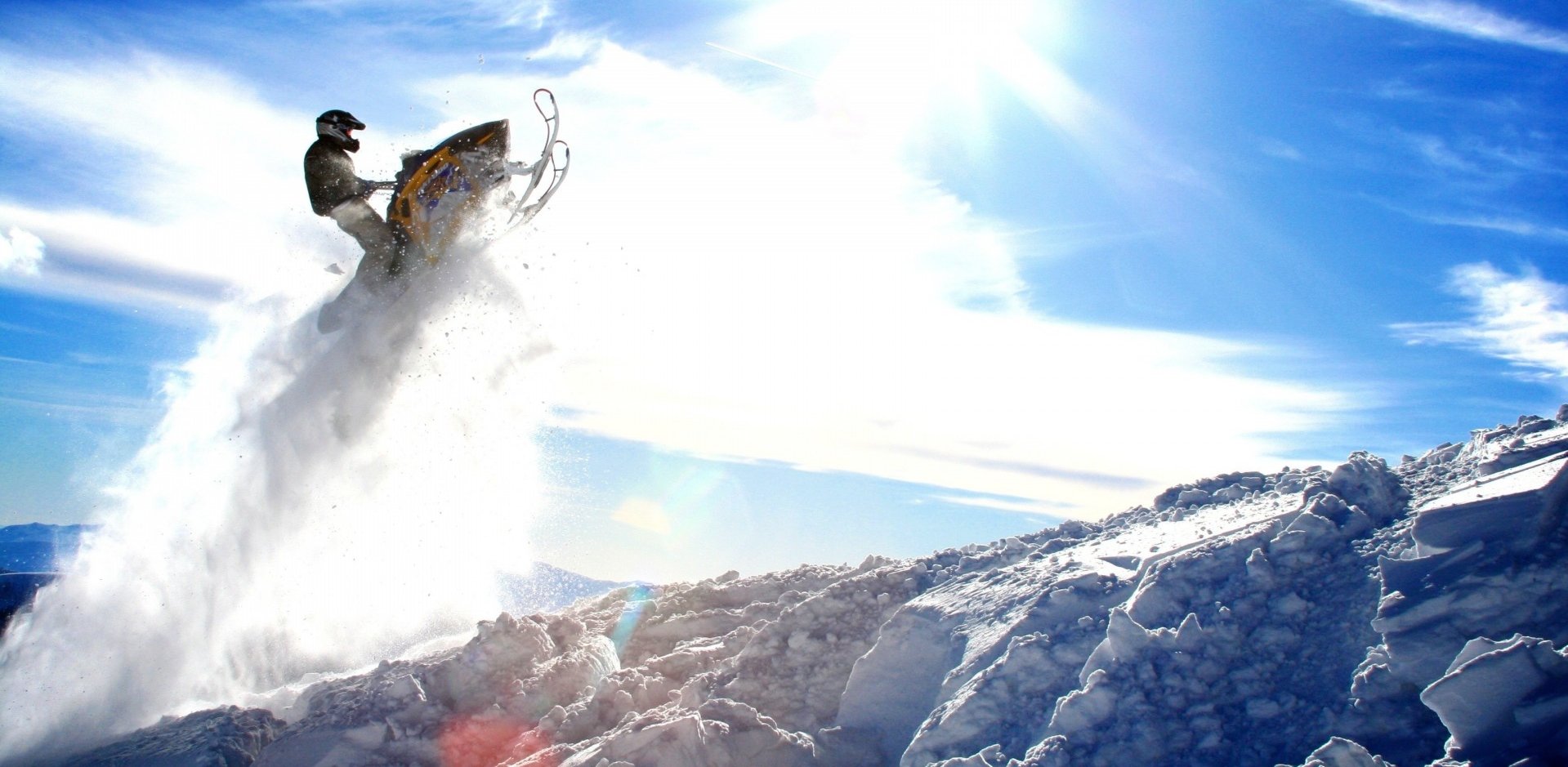 Snowmobile Jumping - winter sport