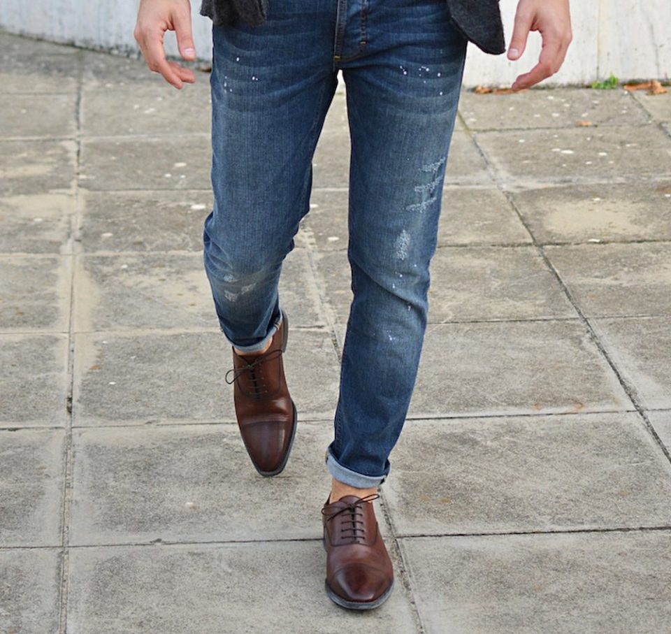 black jeans with dress shoes