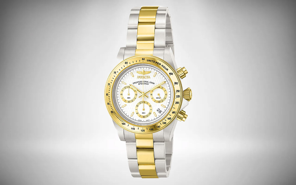 Invicta Men's Speedway 39.5mm Steel and Gold Tone Stainless Steel Chronograph Quartz Watch
