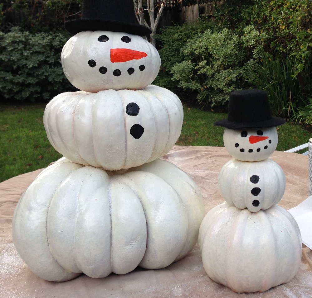 Snowmen - pumpkin carving halloween