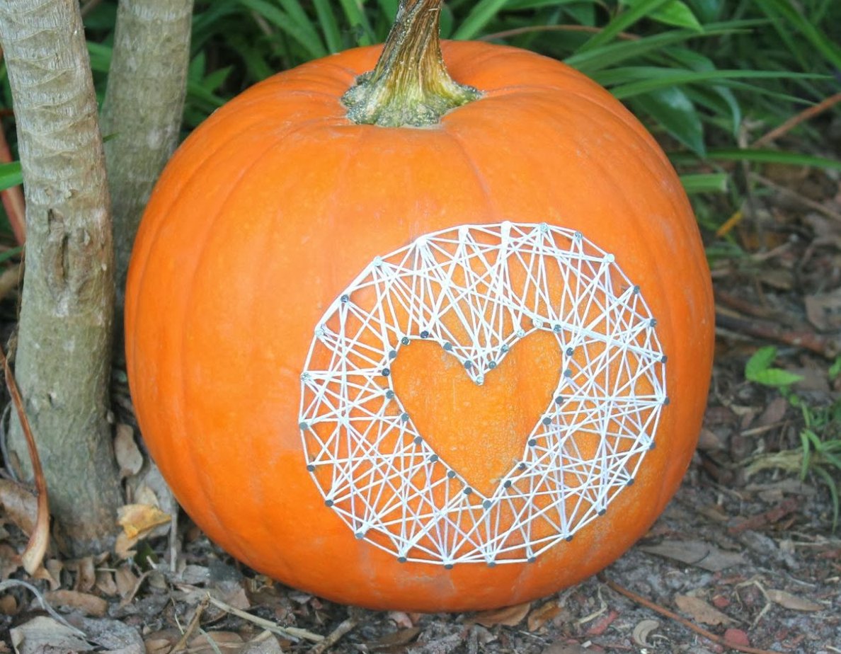 String Art - pumpkin carving halloween