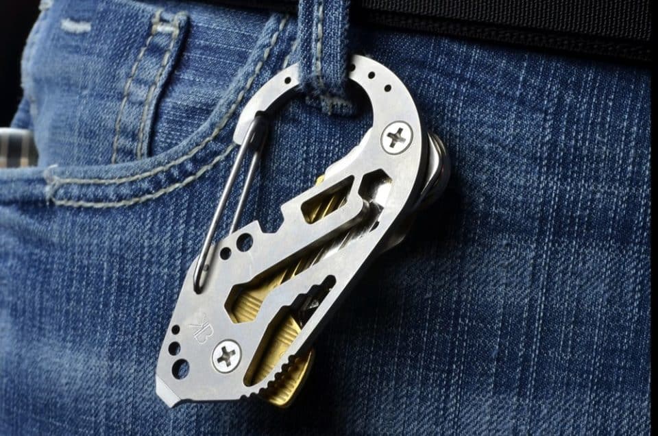 Temlum Stainless Key Organizer Keys Holder Keychain Carabiner Multifunctional