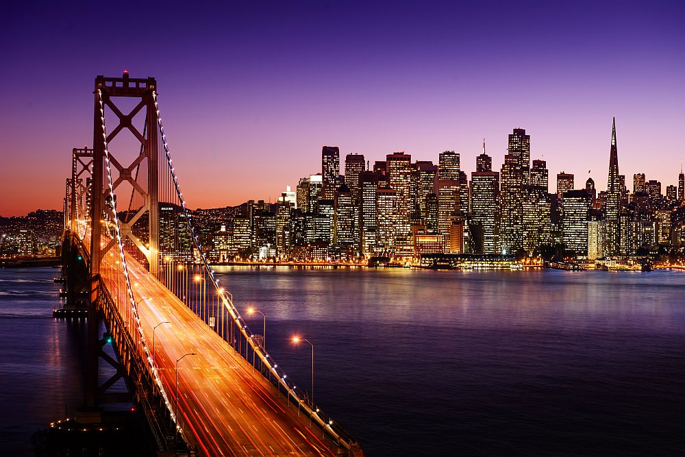 San Francisco skyline with Bay Bridge