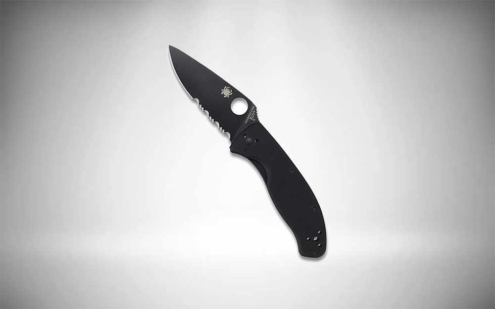 Spyderco Tenacious Folding Utility Pocket Knife with combination edge