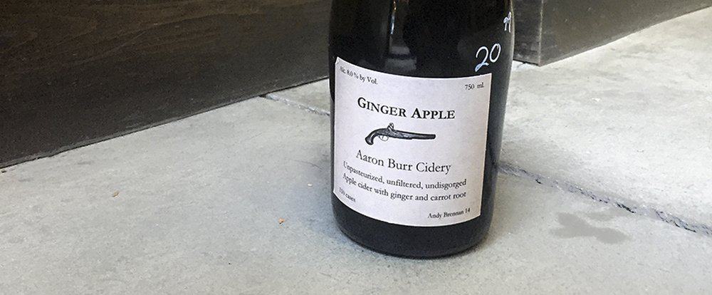 Aaron Burr Cidery’s Ginger Apple – hard cider