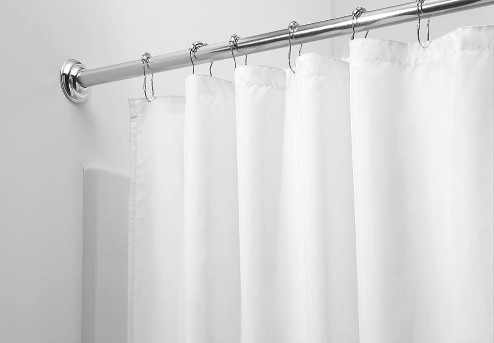 Croscill Fabric Shower Curtain Liner - clean bathroom