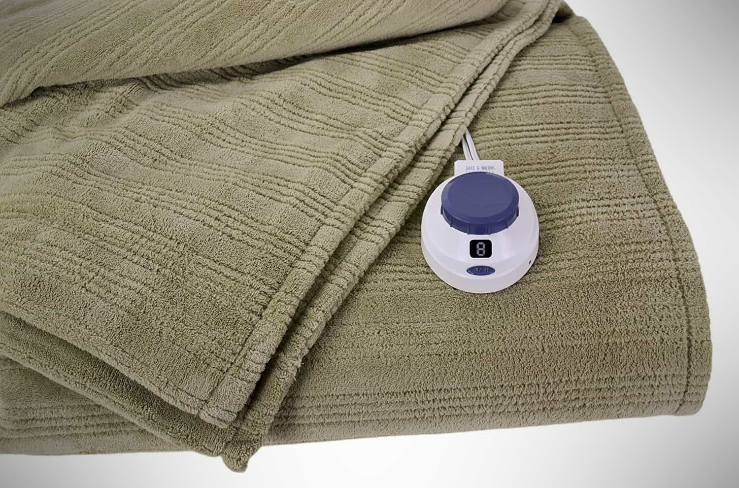 Micro-Plush Tri-Stripe Low Voltage Electric Blanket Throw