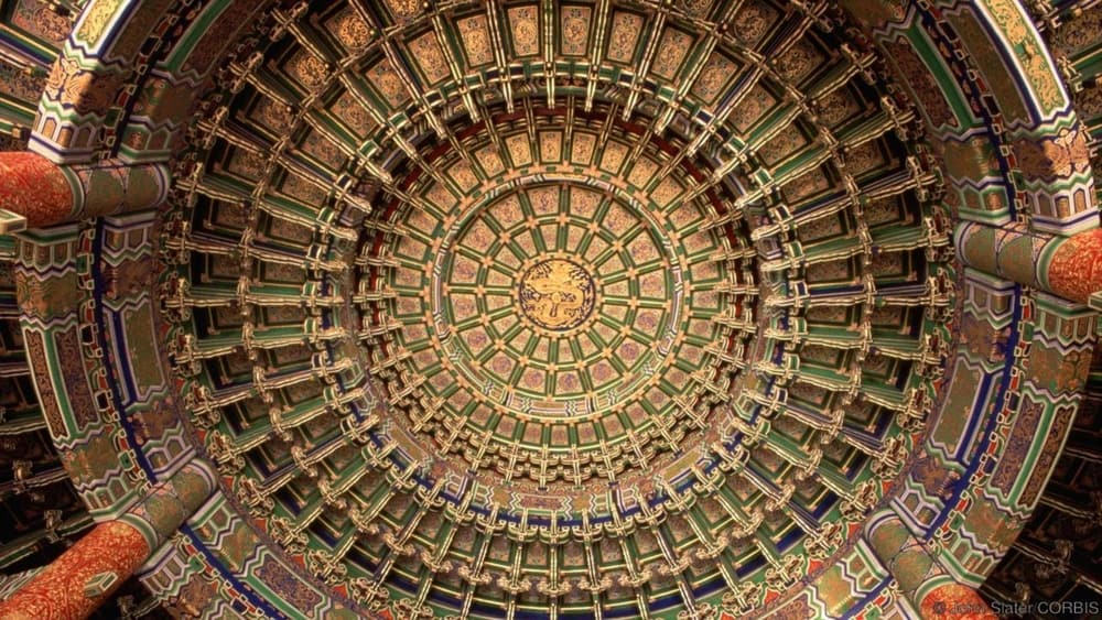 Temple of Heaven, Hall of Prayer for Good Harvests, Beijing - beautiful ceiling