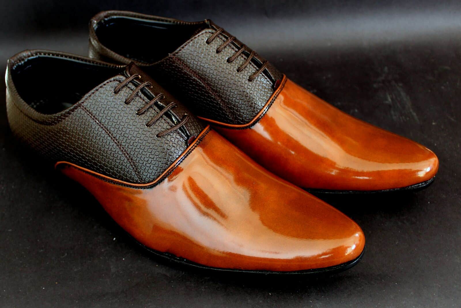 Finish and Shape – brown shoes black pants
