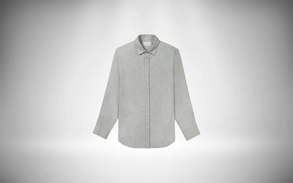 ISTO Cotton Cashmere Grey Flannel Shirt