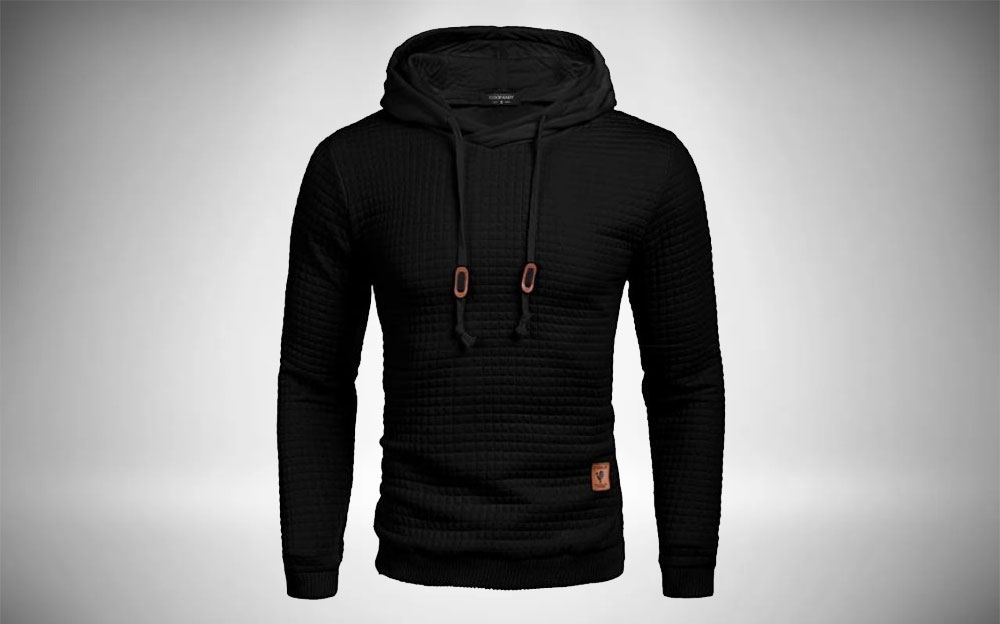 Cool Hoodies for Guys - Coofandy Men's Hooded Plaid Jacquard Pullover