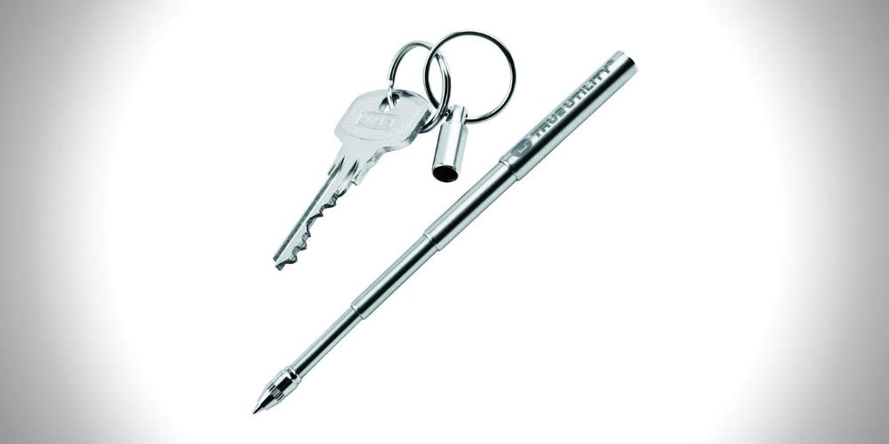 True Utility Stainless Steel Pen Keychain