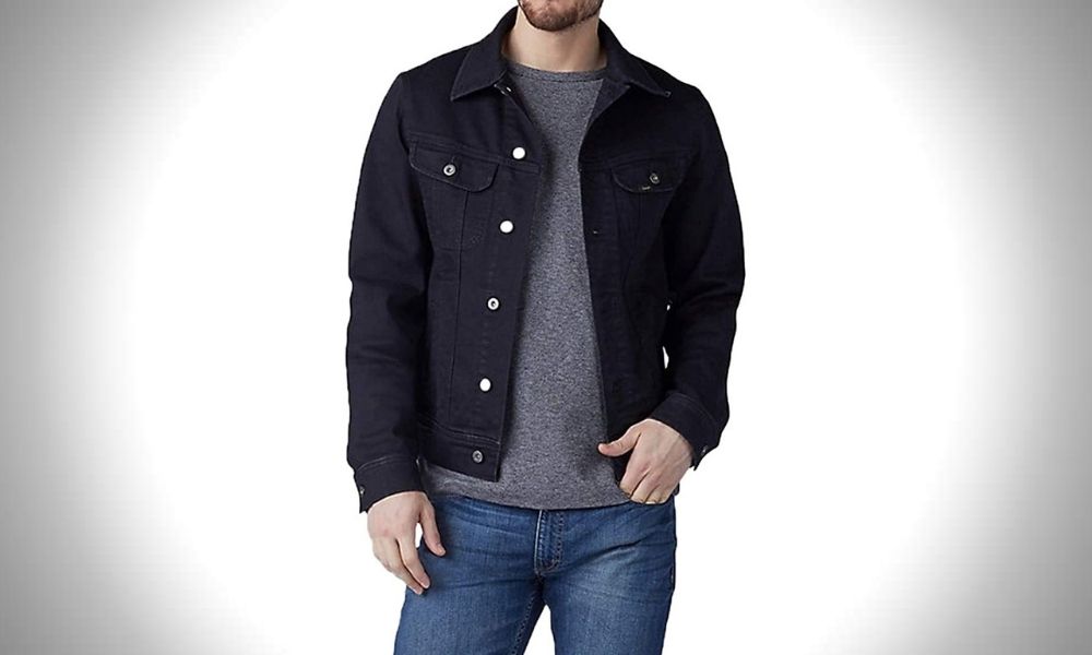 Lee Men's Denim Jacket - black denim jacket outfits men's