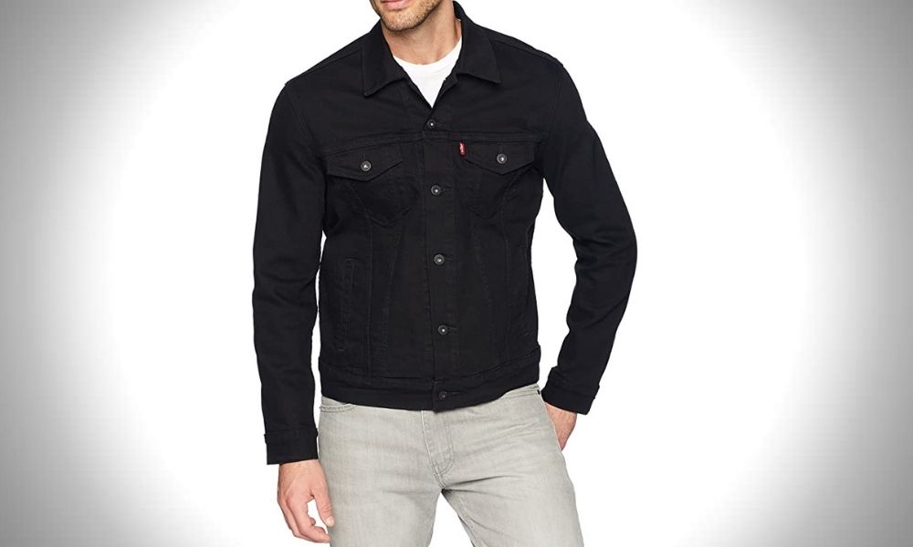 Levi’s Men’s Trucker Jacket - black denim jacket outfits men's