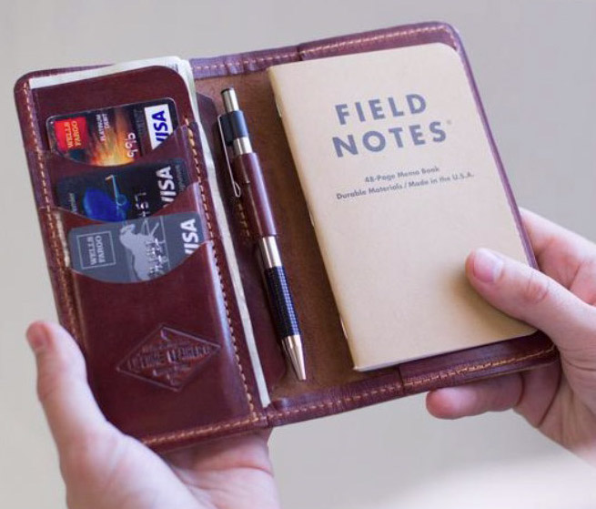 USA Made Wallets - Lifetime Leather Field Notes Wallet