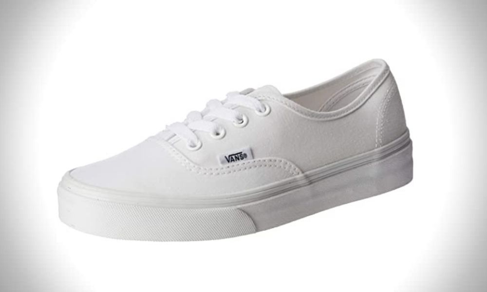 Vans Authentic mens white canvas sneakers