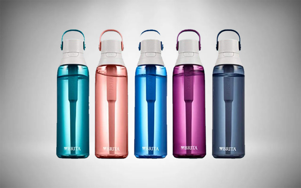 Five colors of Brita Plastic Water Filter Bottles