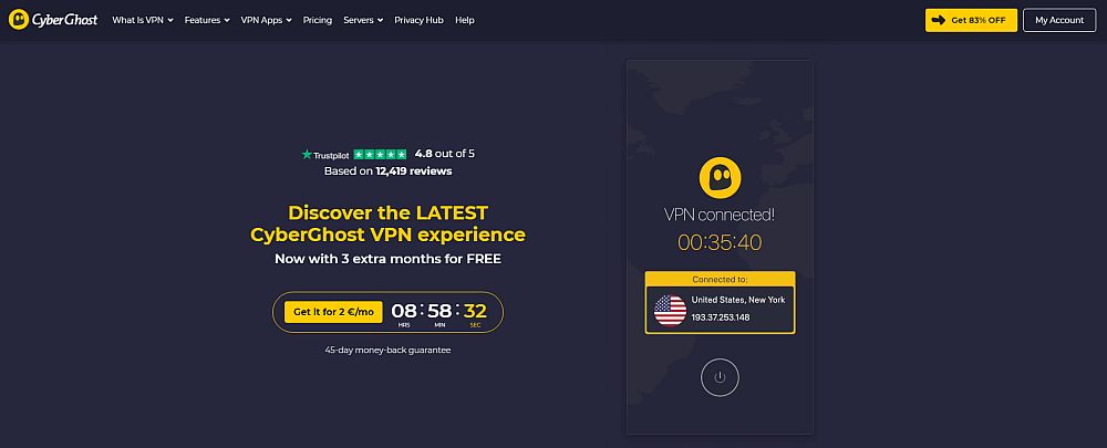 CyberGhost - best VPN