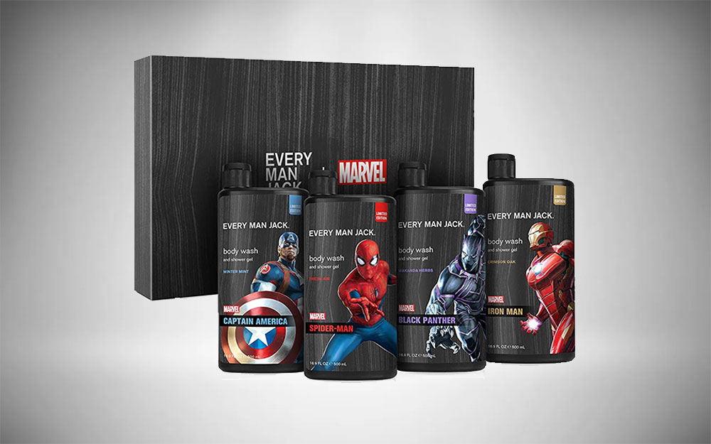 Christmas Gifts for Nerdy Men - Marvel Body Wash Collection