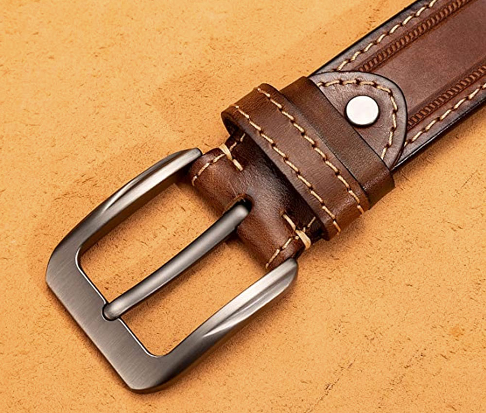 HOLMANSE Italian Leather Casual Belt