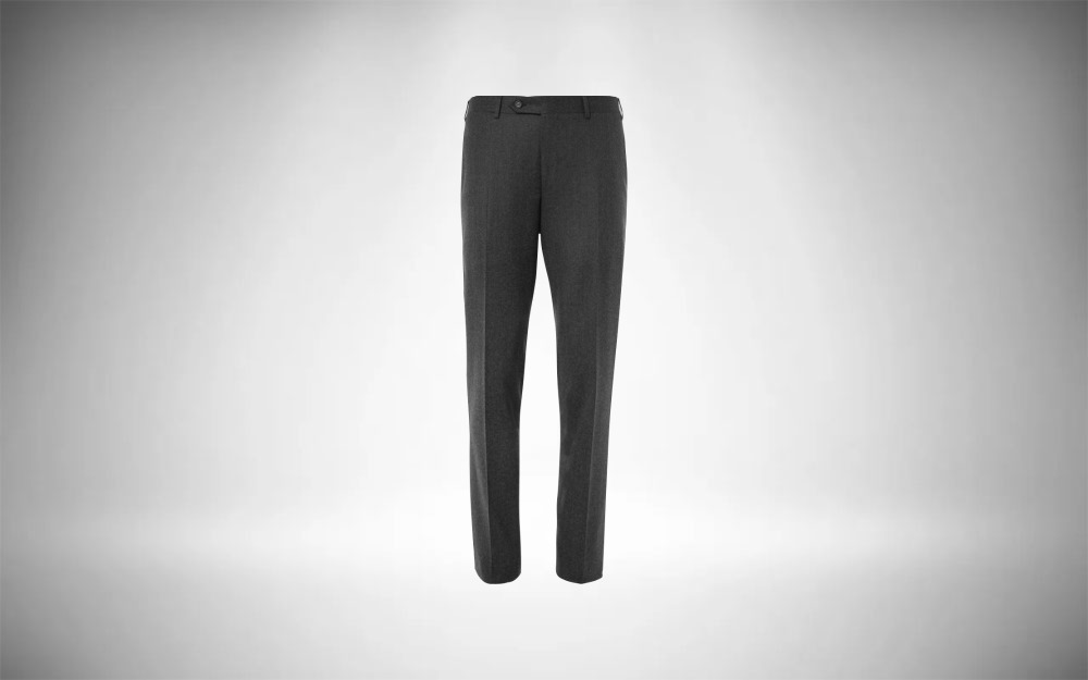 Canali Grey Firenze Slim-Fit Super 120s Wool Trousers