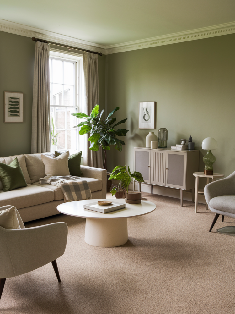 Curated visual reference: Green And Neutral Living Room Ideas Reference: 25 Sage Green Living Room Ideas That Will Make You