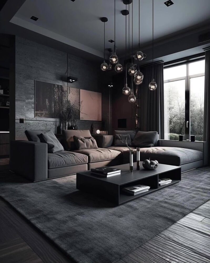 25 Black Sofa Living Room Ideas That Are Quietly Taking Over 2025 Mood ...
