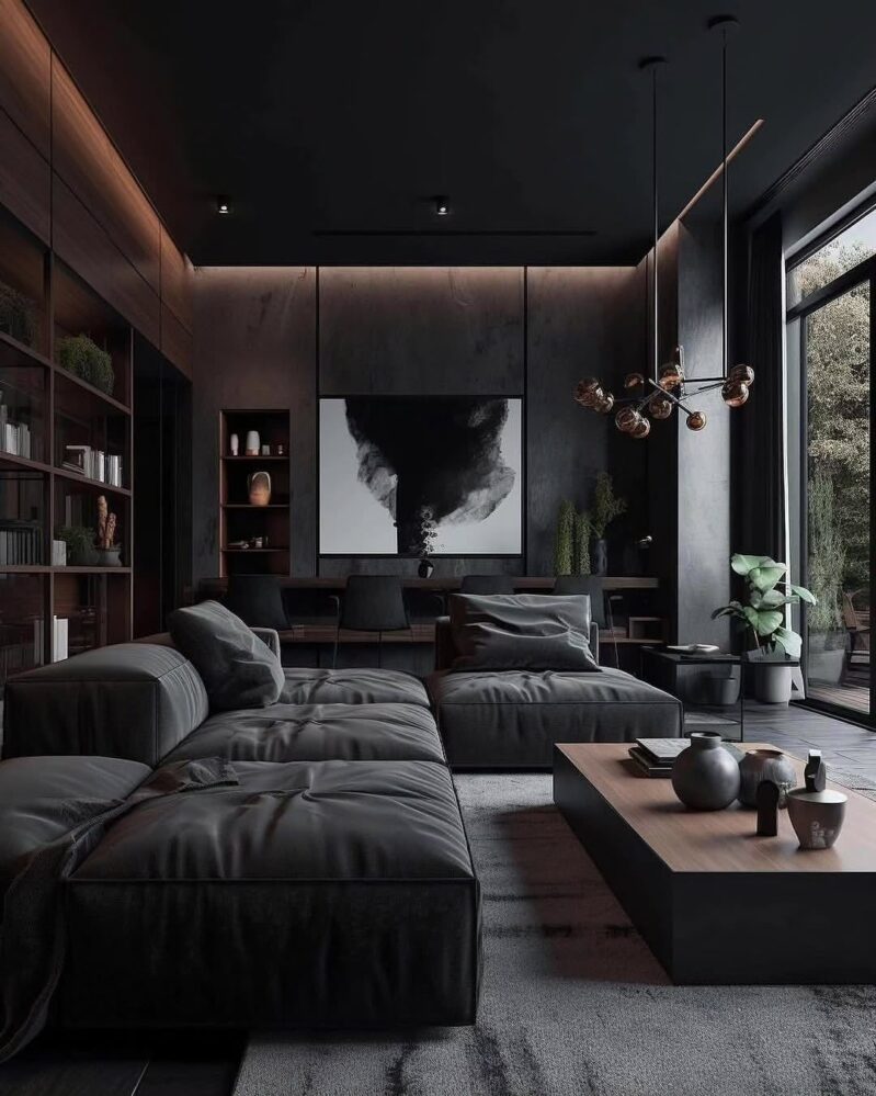 25 Black Sofa Living Room Ideas That Are Quietly Taking Over 2025 Mood ...