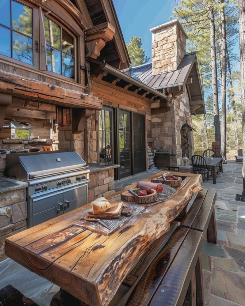 24 Unforgettable Rustic Outdoor Kitchen Ideas That Guests Will Talk ...