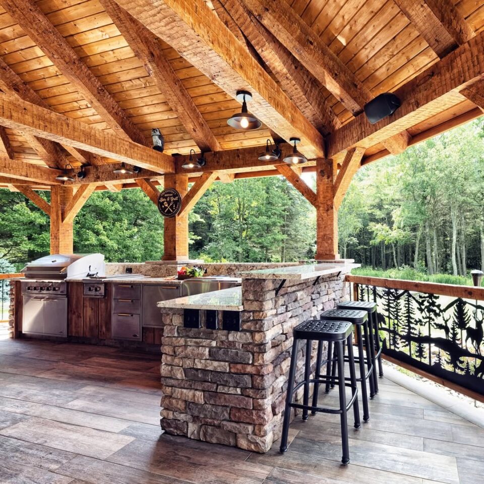 24 Unforgettable Rustic Outdoor Kitchen Ideas That Guests Will Talk ...