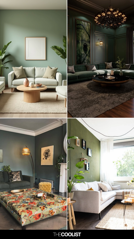 29 Green Living Room Wall Ideas for 2026 That Make Most Living Rooms ...