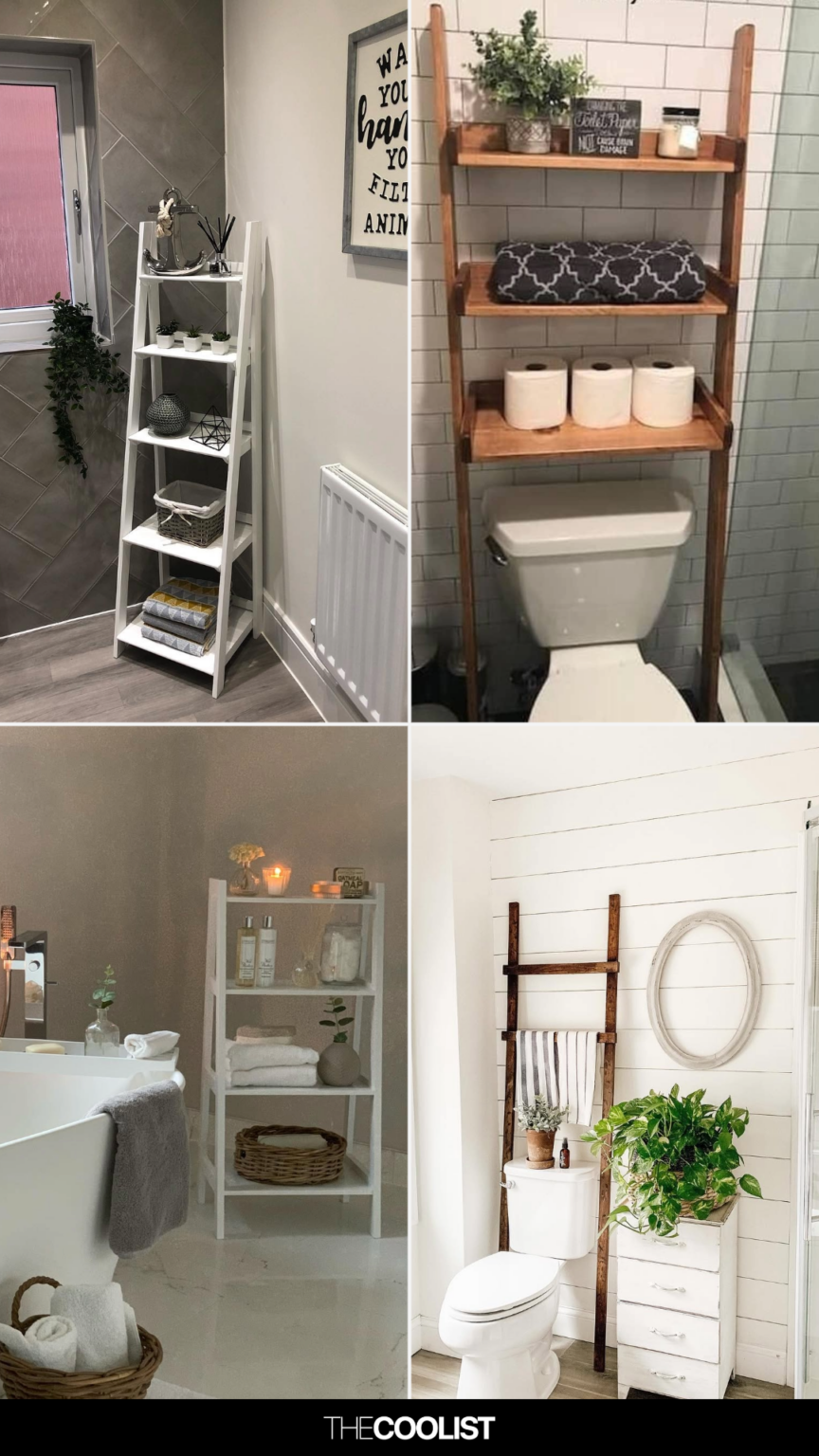 28 Bathroom Ladder Storage Ideas for 2026 - The Easiest Way To Add ...