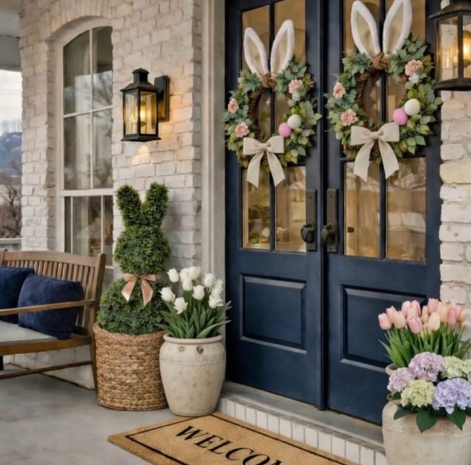 Greenery Front 28 Front Entrance Decor Ideas Using Planters and Greenery for 2026 That ...