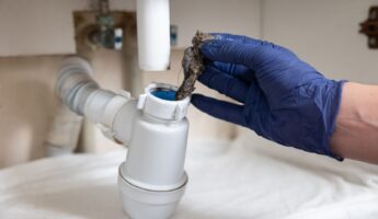 Something builds up in the bathroom drain every winter