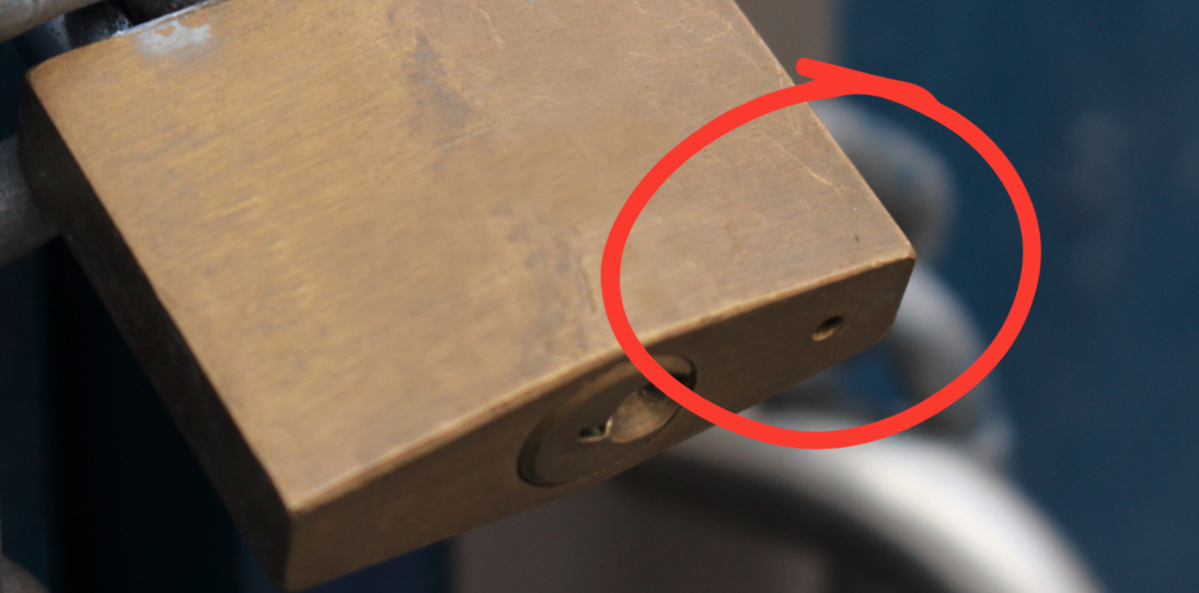 Few people know what the tiny hole in a padlock is for