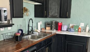 She ripped out her black-painted oak cabinets and ugly green walls: the $15K redo went far beyond paint
